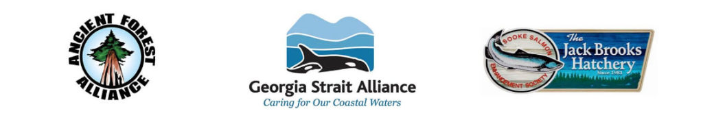 Donations to the Georgia straight, ancient forest alliance, sooke salmon enhancement