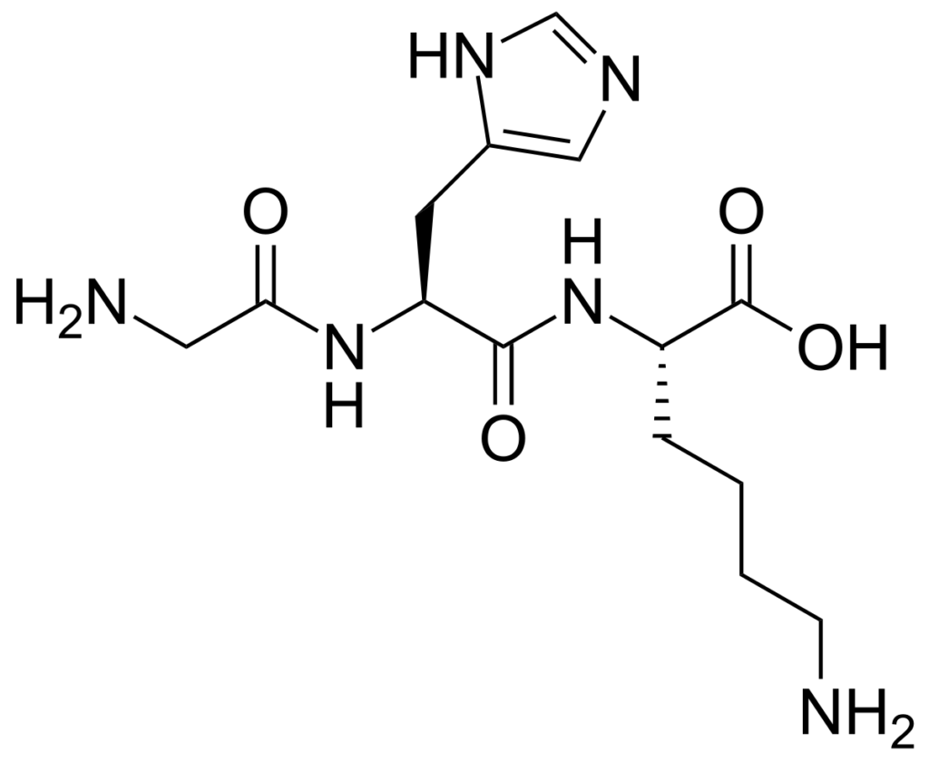 Copper complex tripeptide