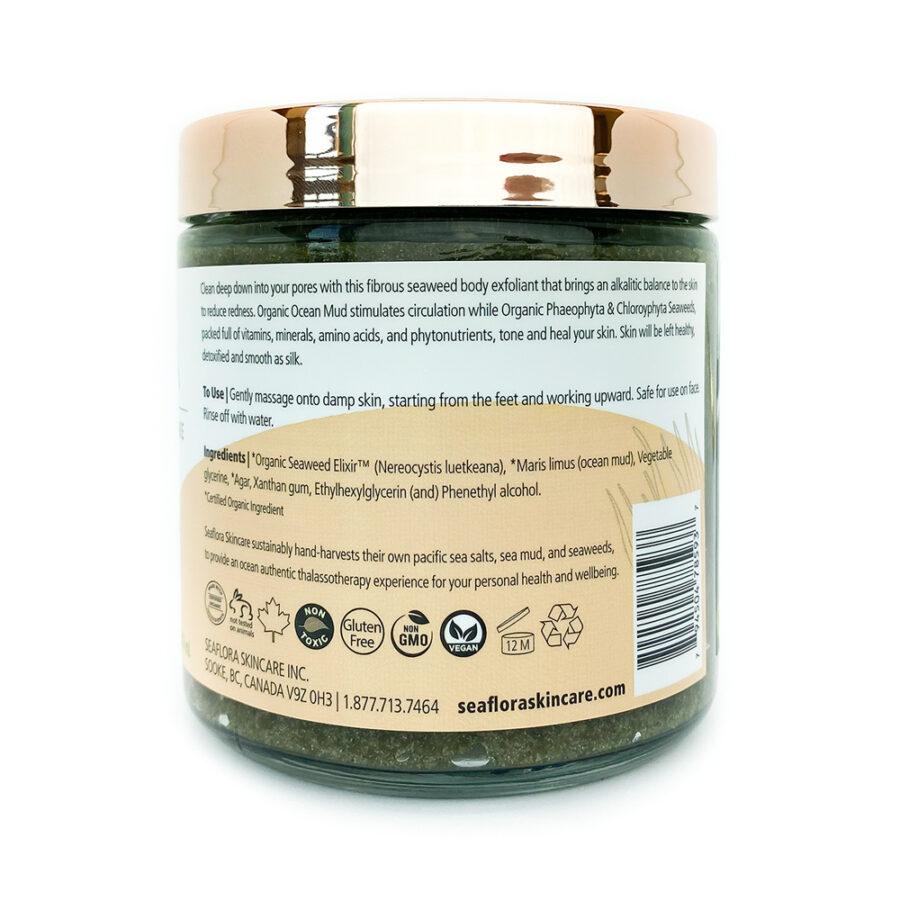 Polish away back acne, ingrown hairs and promote firm, toned skin with Wild Rockweed face & body Exfoliant.