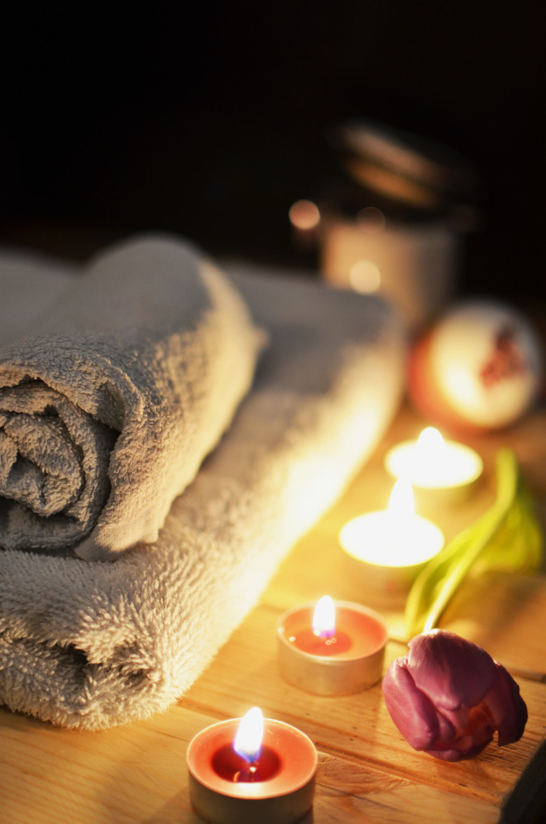 Spa experience candles