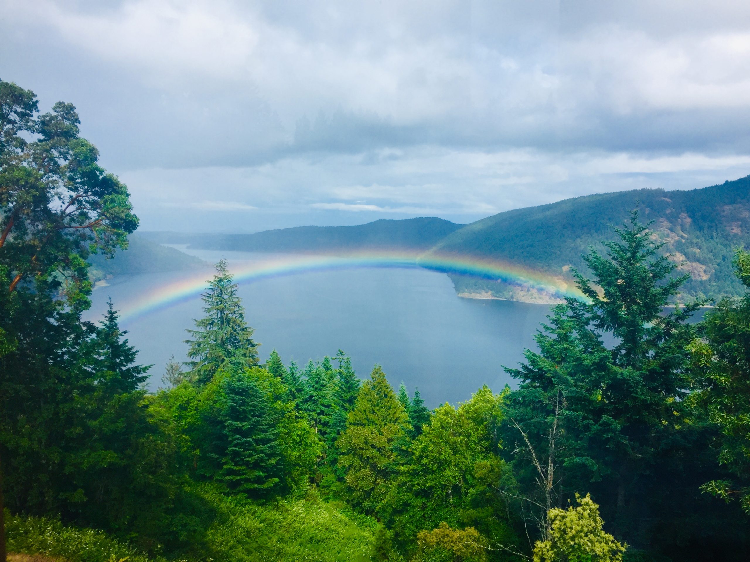 Rainbow at the Malahat Chalet