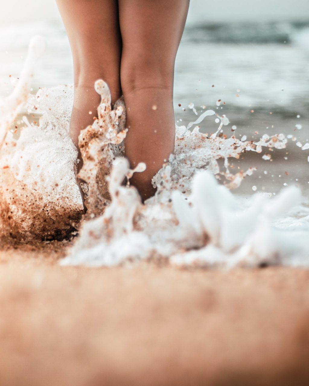 Clear sandy beach
