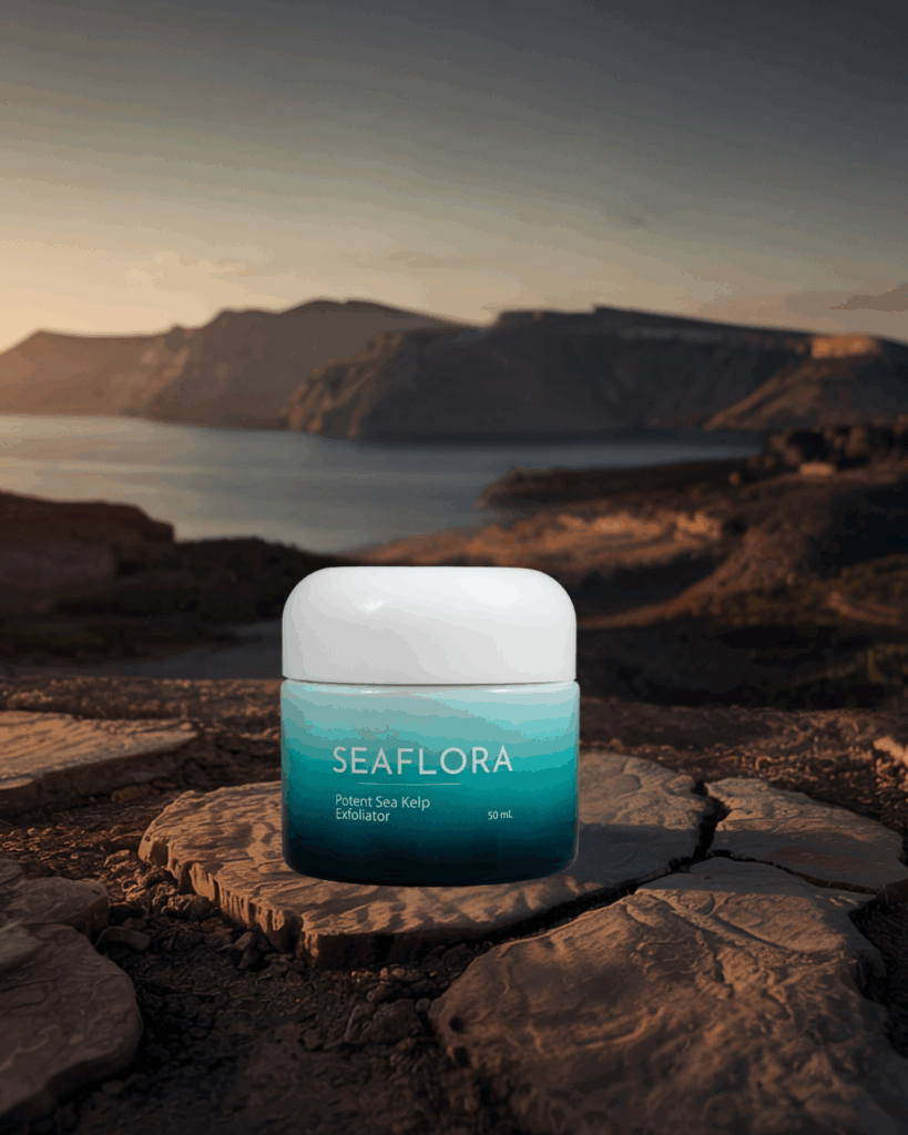Seaflora's Potent Sea Kelp Exfoliator which helps detoxify the skin.