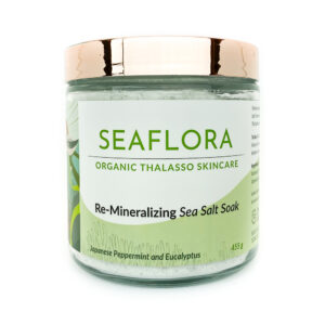 1. Re-Mineralizing Sea Salt Soak - japanese peppermint and eucalyptus