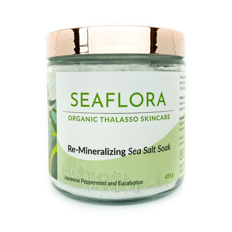 1. Re-Mineralizing Sea Salt Soak - japanese peppermint and eucalyptus