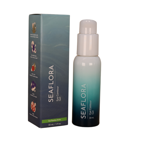 Eye Contour Gel: boost collagen and promote cell renewal with organic seaweed + malic acid + hyaluronic acid