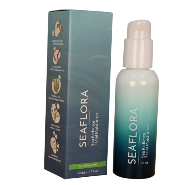 Sea Radiance Facial Moisturizer: Collagen Boosting Seaweed Cream Utilizing A Blend of Marine Algae + Aloe Vera