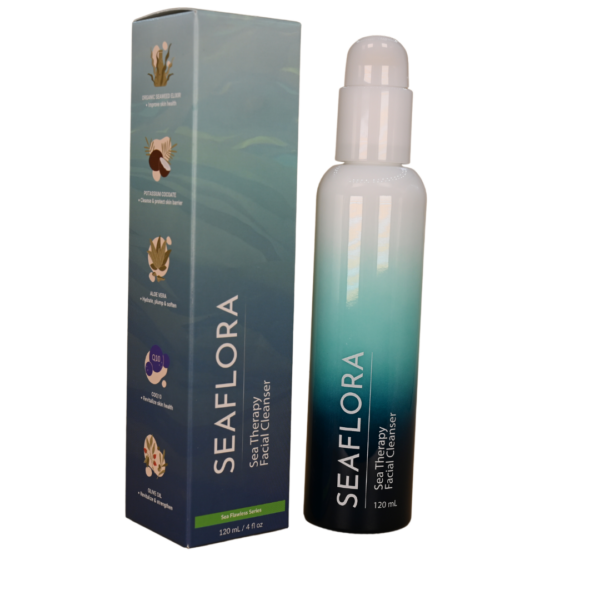 Sea Therapy Facial Cleanser: Cleanse to Perfection for A Fresh Supple Complexion using Algae + Aloe Vera + CoQ10