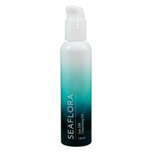 Sea Silk Cleansing Oil: Vegan non comedogenic double cleanse nourishing makeup remover with kelp + olive oil + hydrating mct oil