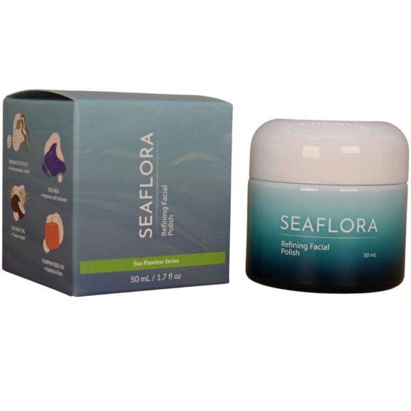 Refining Facial Polish: Natural Facial Exfoliator with Nourishing Oils + Organic Seaweed + Sea Mud