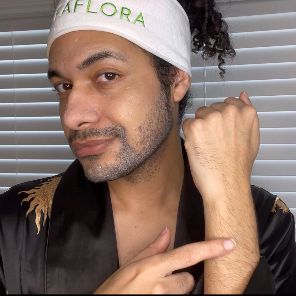 Curly Boy Chuck loves Seaflora Skincare