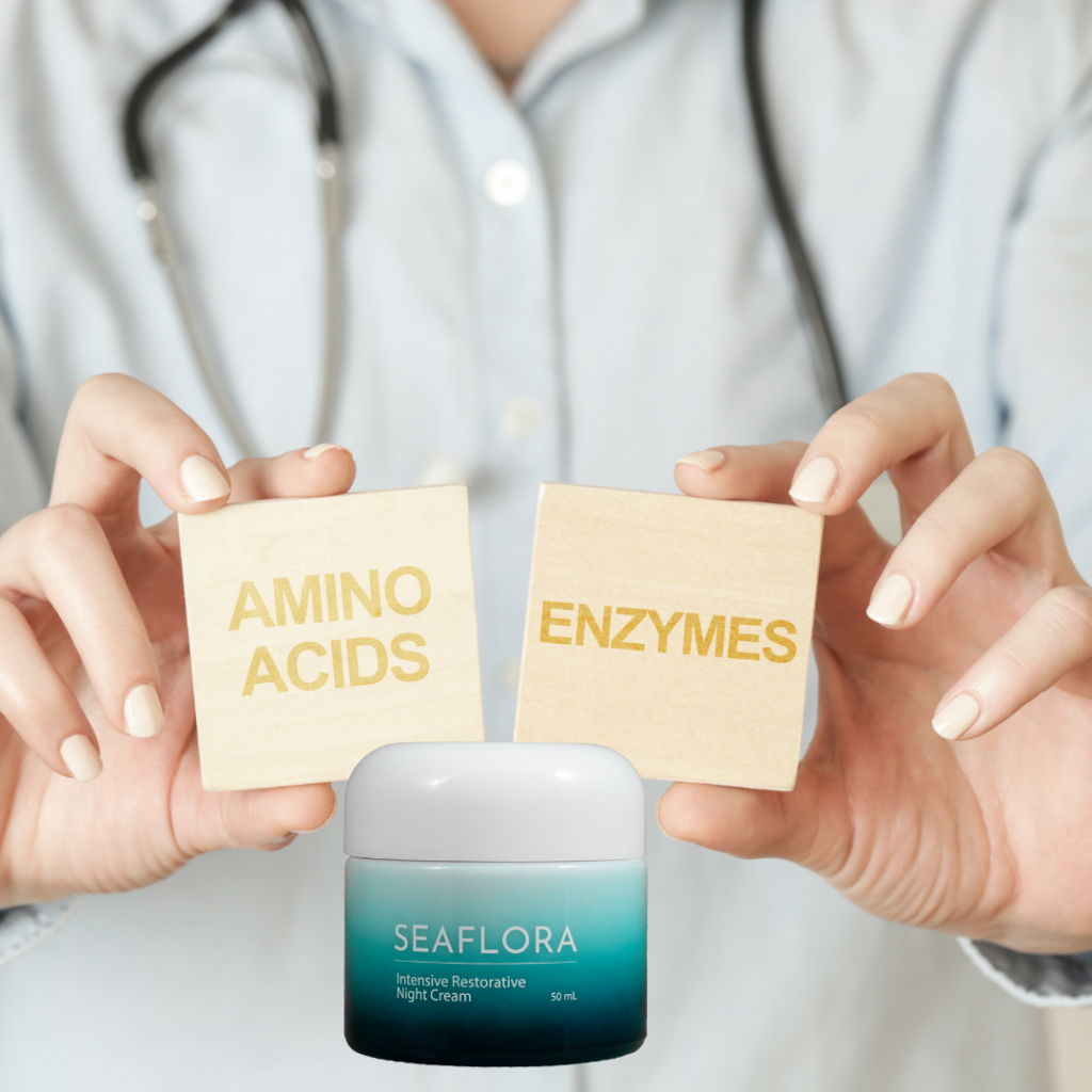 Amino acids and enzymes to help skin