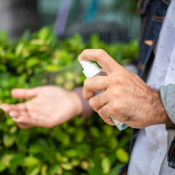 alcohol as a hand sanitizer