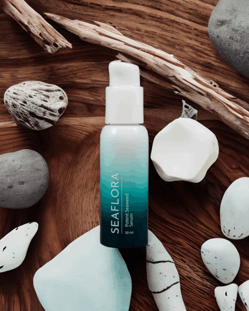Seaflora's Potent Seaweed Serum that contains Vitamin C.