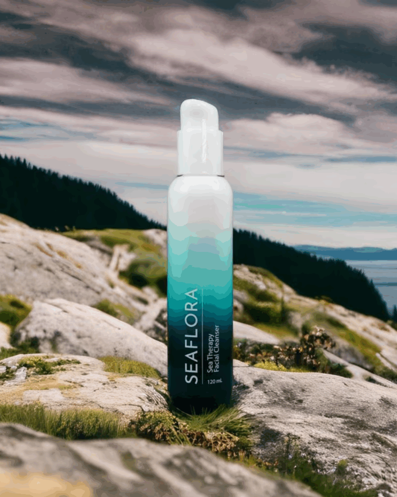 Seaflora's Sea Therapy Facial Cleanser that contains Antioxidants from Seaweed.