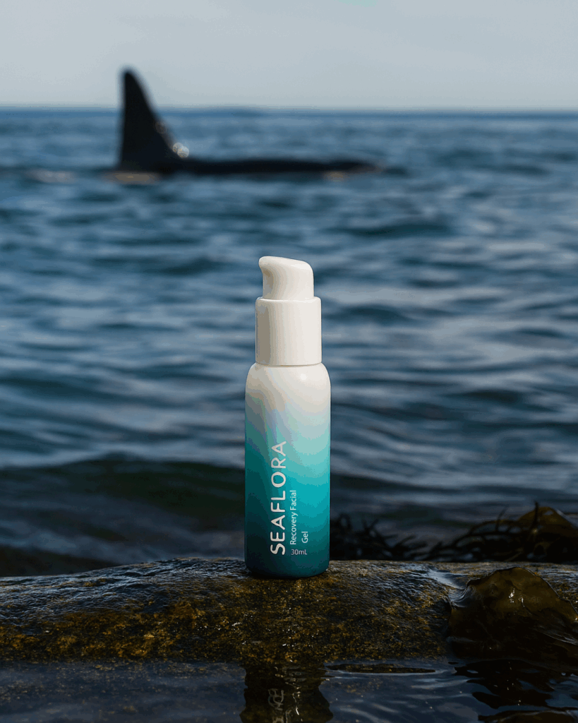 Seaflora's Recovery Facial Gel part of the natural skincare routine.
