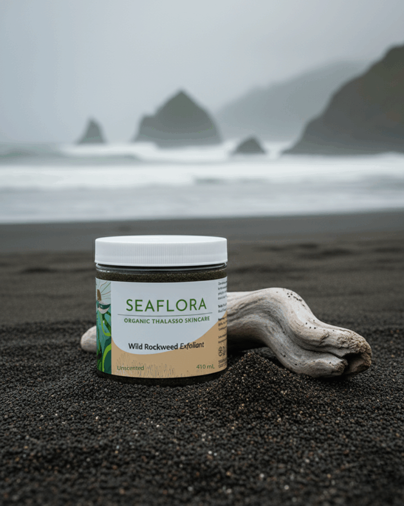 Wild Rockweed Exfoliant: Seaweed Skincare on Van Isle - Seaflora Skincare Seaflora's Wild Rockweed Exfoliant which contains Seaweed.