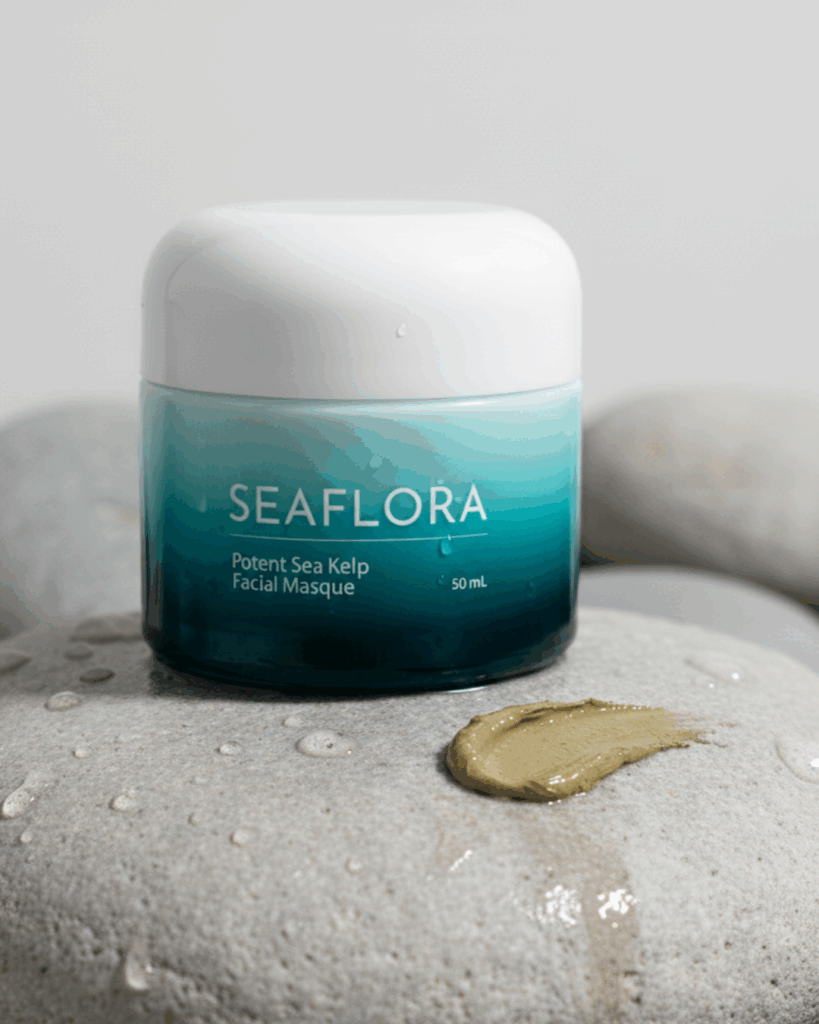 Seaflora's Potent Sea Kelp Facial Masque which scores 100 on the Yuka app.