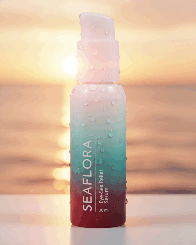 Seaflora Eye Sea Relief Serum: Superior Antioxidants and Astaxanthin Alternatives - Seaflora Skincare seaflora's eye sea relief serum which contains seaweed.